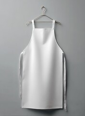Blank white apron hanging