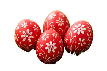 Fototapeta premium easter eggs on white background