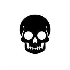 Pirate skull and crossbones vector illustration for Halloween and danger symbol