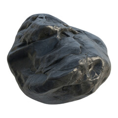 Obraz premium Close up of a rough dark blue gemstone with internal facets against a black background