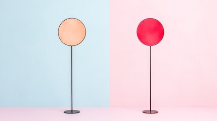 Luminous Mirror Tripod in Cyberpunk Fantasy Style with Vibrant Colors
