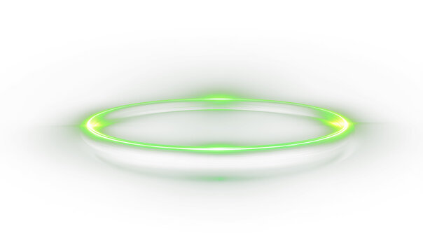Green neon ring. Glowing circle. Glow effect. Round light frame. abstract light lines of movement and speed.light green ellipse.PNG	