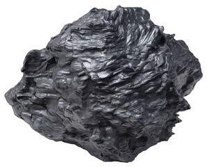 Obraz premium Lead alloy ingot, isolated on a transparent background, metallic texture visible.