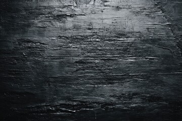 Obraz premium Dark, textured backdrop; rough wooden surface; horizontal grain; monochrome tones; abstract