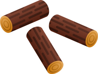 firewood and campfire illustration