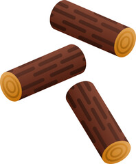 firewood and campfire illustration