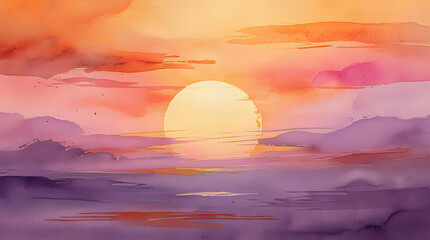 sunset over the sea