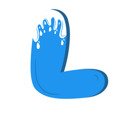 letters with snow flakes