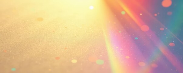 Abstract beige backdrop featuring sunlit paper with rainbow caustic light effects and shine , abstract, sunlight