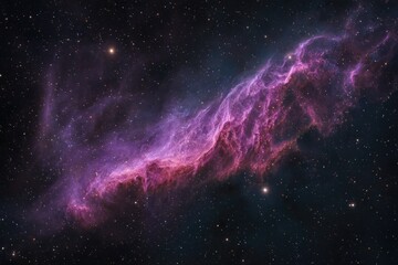 A cosmic vista reveals a luminous, ethereal nebula floating amidst a dark, star-studded expanse