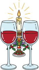 Festive Wine Glasses