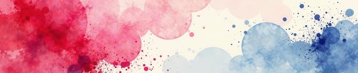 Abstract watercolor grunge banner, brush strokes, ink splatters, vector, messy