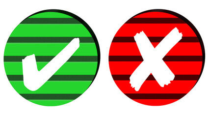 Checkmark And Cross Transparent Background, Tick Mark, Yes And No 