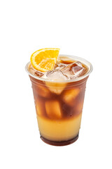 Iced coffee with orange juice
