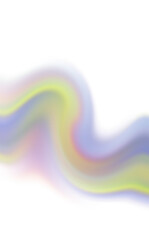 Abstract pastel rainbow blurred wave on transparent background. Elegant gradient effect for modern design, overlays, web templates, and creative digital art