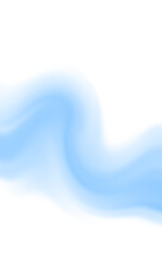 Abstract pastel blue blurred wave on transparent background. Elegant gradient effect for modern design, overlays, web templates, and creative digital art