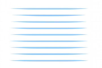 Blue light speed lines creating motion blur effect, abstract horizontal glowing streak pattern, transparent background