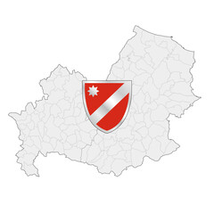 Molise regional coat of arms and map, Italy, vector illustration