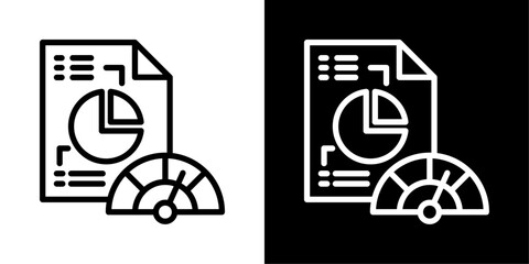 Benchmark Icon Of Flat Black And White Style Vector  