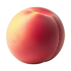 Obraz premium A ripe peach isolated on transparent background, showcasing its vibrant colors and smooth skin, perfect for healthy eating and summer desserts