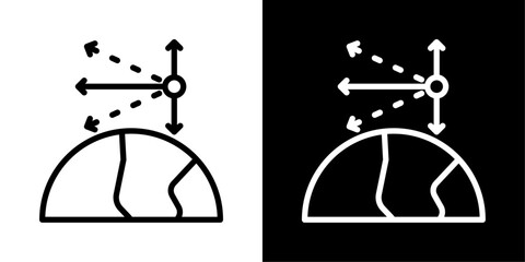 Zenith Icon Of Flat Black And White Style Vector  