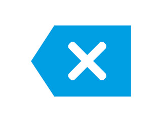 Obraz premium backspace icon