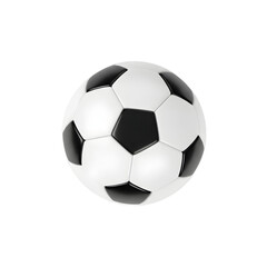 Fototapeta premium Classic Black and White Soccer Ball Isolated on Transparent Background for Sports and Competition Concepts