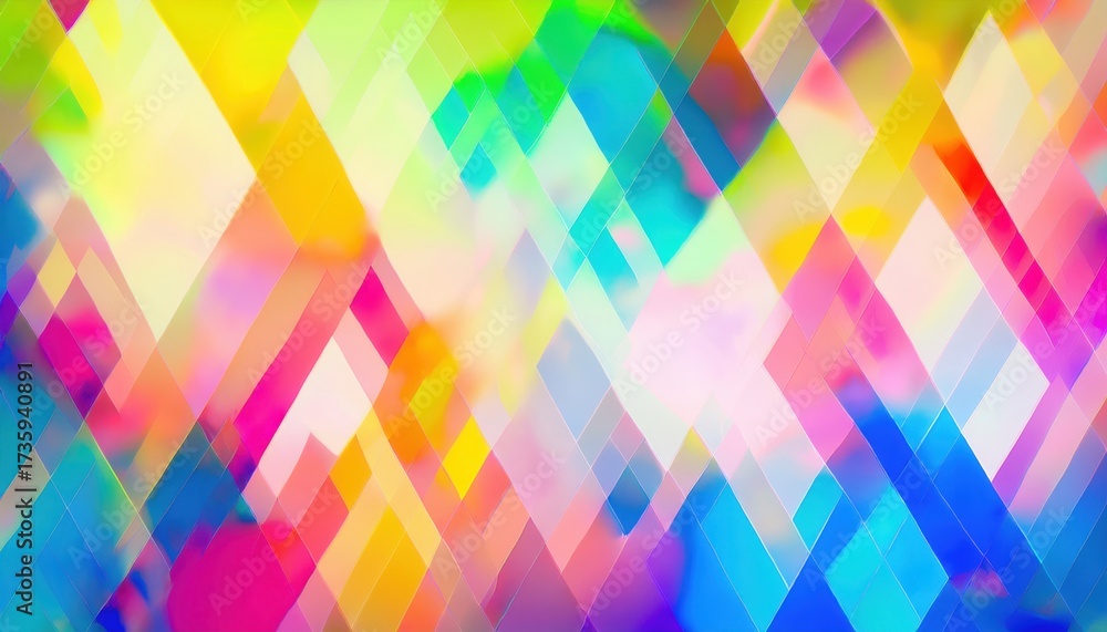 Wall mural vibrant abstract prism light blend with soft geometric shards and radiant pastel spectrum creating l