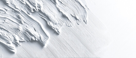 Obraz premium White abstract texture with thick paint strokes and minimal composition 