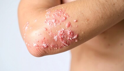 Fototapeta premium Skin rash on a person's arm