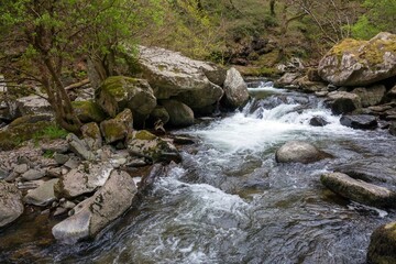 Obraz premium East Lyn River, North Devon, England