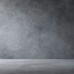 Elegant gray backdrop. A versatile stage for product presentations, graphic design, or artistic projects. Minimalist aesthetic, textured surface, studio shot.