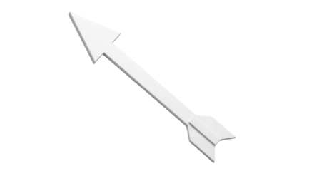 Isolated pointing arrow direction guidance, signpost navigation indicator, archer's equipment