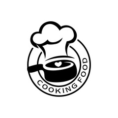 Food Label Cooking Chef Catering Restaurant Logo Template 