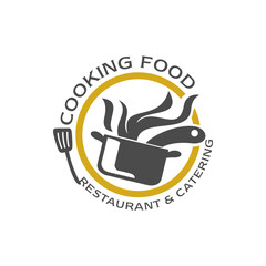 Food Label Cooking Chef Catering Restaurant Logo Template 