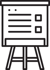 Accounting Board Silhouette Black Vector Graphic