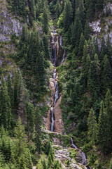 Horses Waterfall - Cascada Cailor located in Rodna National Park, Rodna Mountains in Maramures region of Romania