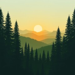 sunrise in the mountains