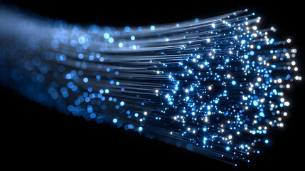 Blue Fiber Optic Cables &ndash; High Speed Data Transmission