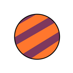Halloween Round Striped Candy Illustration