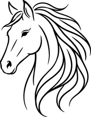 Graceful Horse Adobe Illustrator AI File