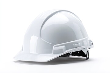 Fototapeta premium White safety hard hat, angled view