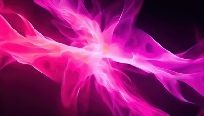 Fototapeta premium abstract pink flame background with swirling neon light waves and glowing wisps against dark contrast ideal as vibrant wallpaper or banner copy space for creative design