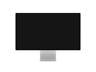 Modern monitor screen mockup on white background, 3d rendering