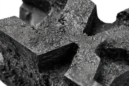 Close Up View Of Dark Gray Interlocking Blocks