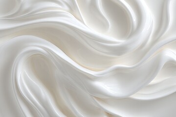 Obraz premium Creamy, flowing white substance. Detailed texture
