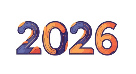 Colorful 2026 Numbers Graphic.