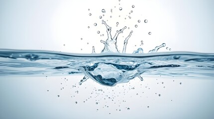 water splash isolated on white