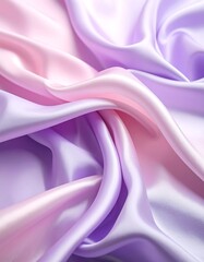 Obraz premium Smooth, flowing silk fabric in shades of pink and purple