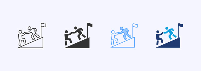 Coaching Icon Set Multiple Style Collection